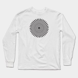 Sun ray with a smile, in black.  Long Sleeve T-Shirt